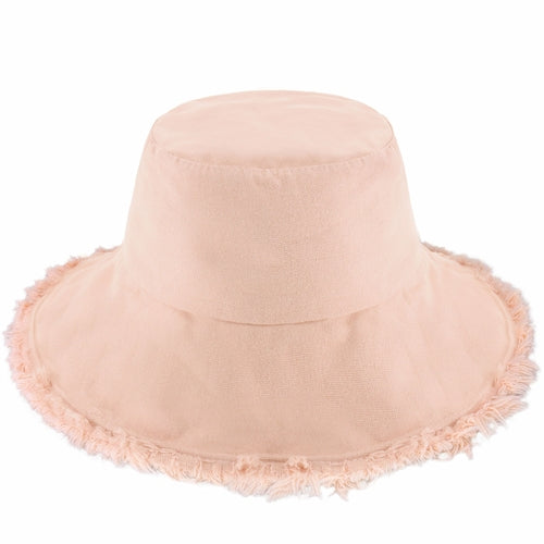 Plain Frayed Bucket Hat