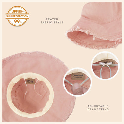 Plain Frayed Bucket Hat