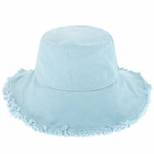 Plain Frayed Bucket Hat