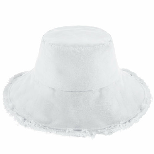 Plain Frayed Bucket Hat
