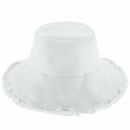 Plain Frayed Bucket Hat