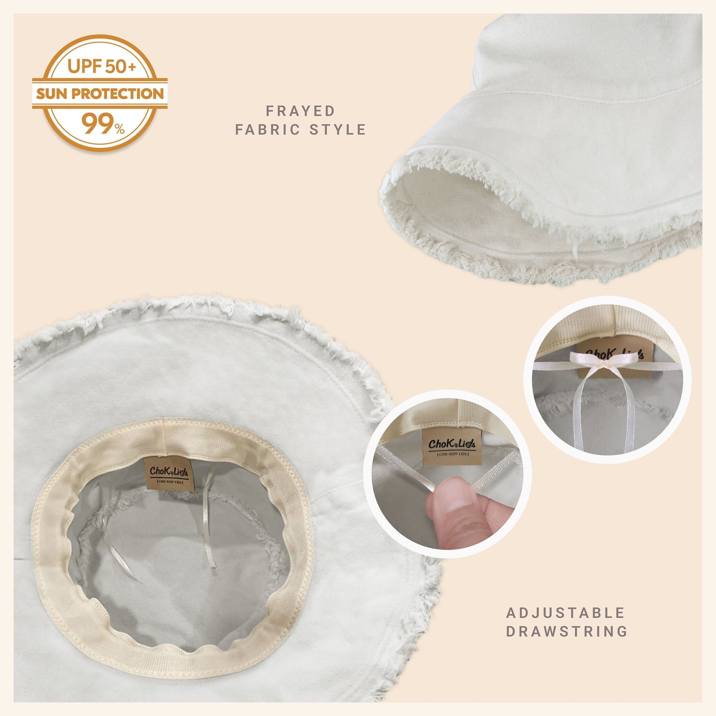 Plain Frayed Bucket Hat