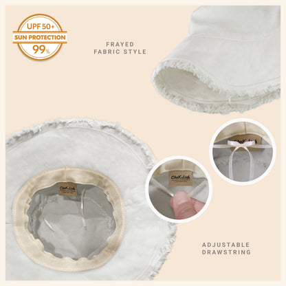 Plain Frayed Bucket Hat
