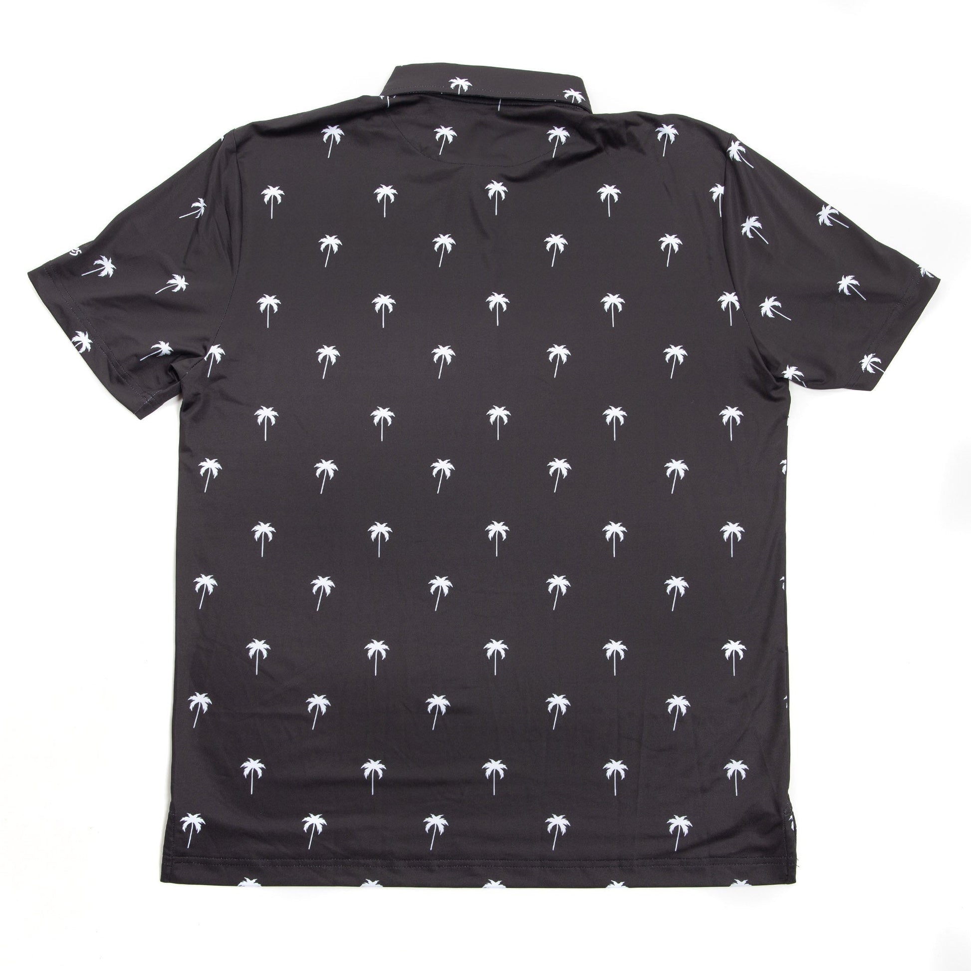 Black Golf Polo with Palm Trees