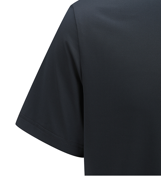 Dark Grey Men's ANEW Golf Polo Shirt sleeves