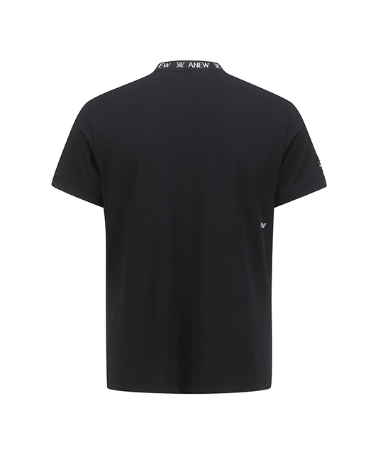 Black Men's ANEW Golf Polo Shirt back