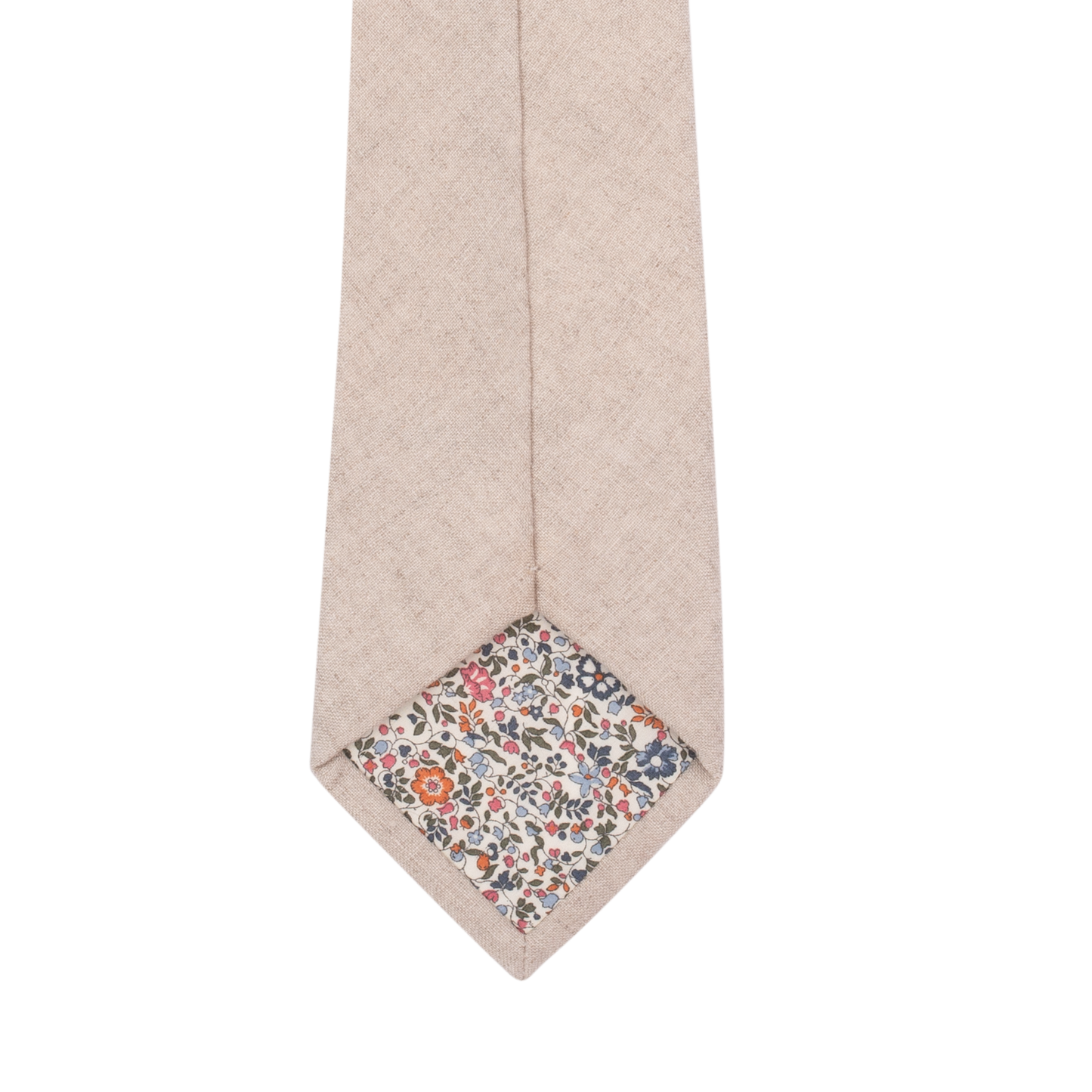 Natural Textured Linen White Tie