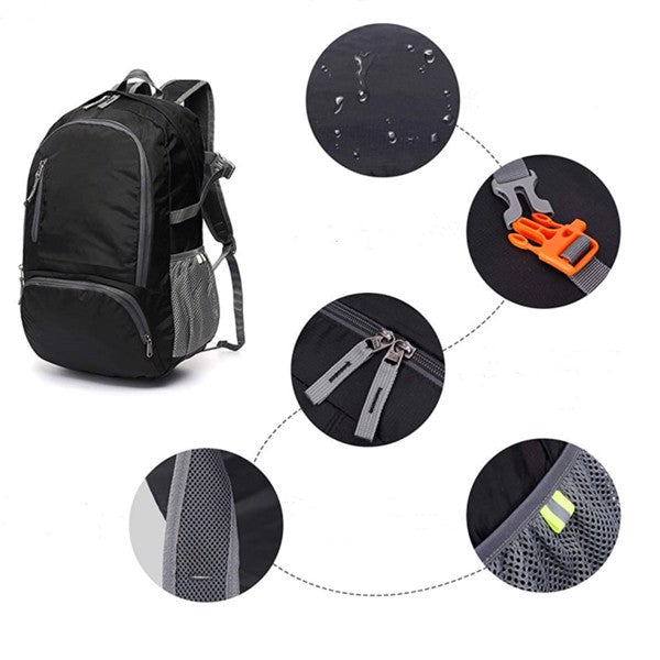 Light Weight Flexible Black Backpack with Storage Pack all features