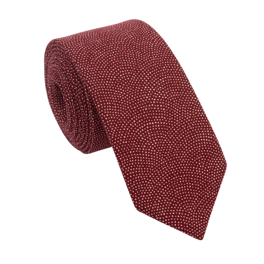 Dark Red Samekomon Japanese Tie