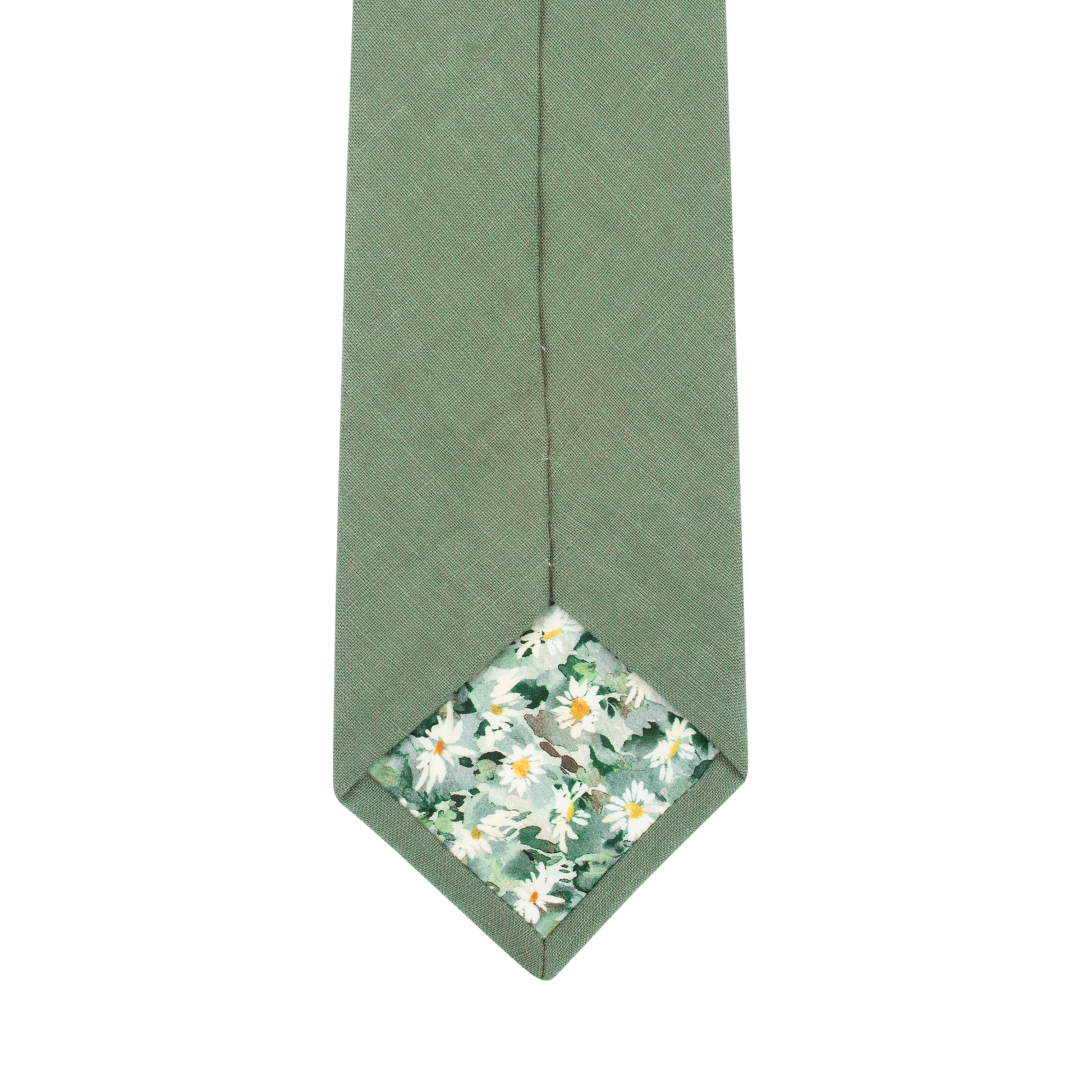 Forest Green Linen Tie