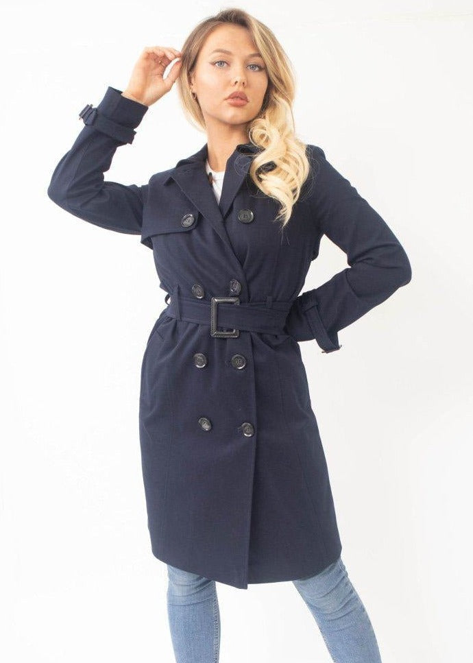 Women's Long Double-Breasted Trench Coat – Plain Clothing Store