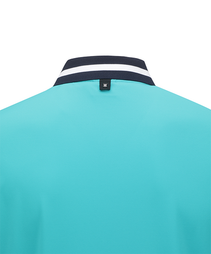 Cyan Men's ANEW Golf Polo Shirt back collar