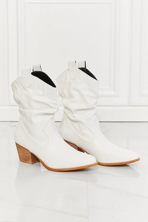 Women's White Boots Cowgirl Styled product only front view