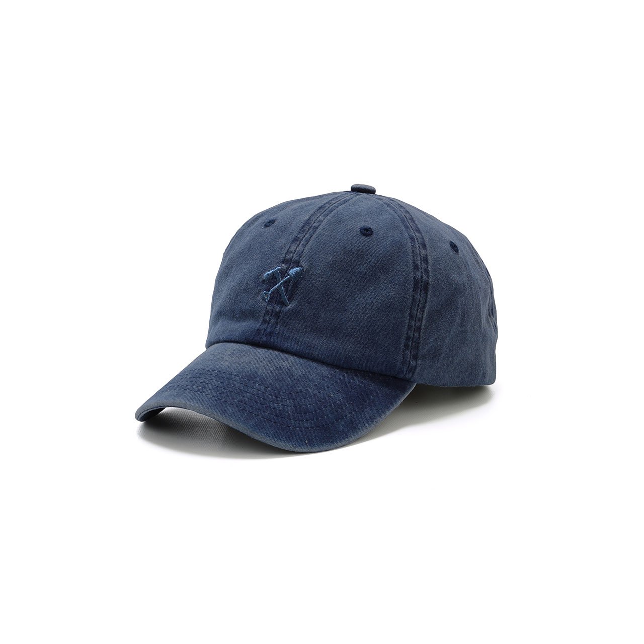 Blue baseball cap on a white background