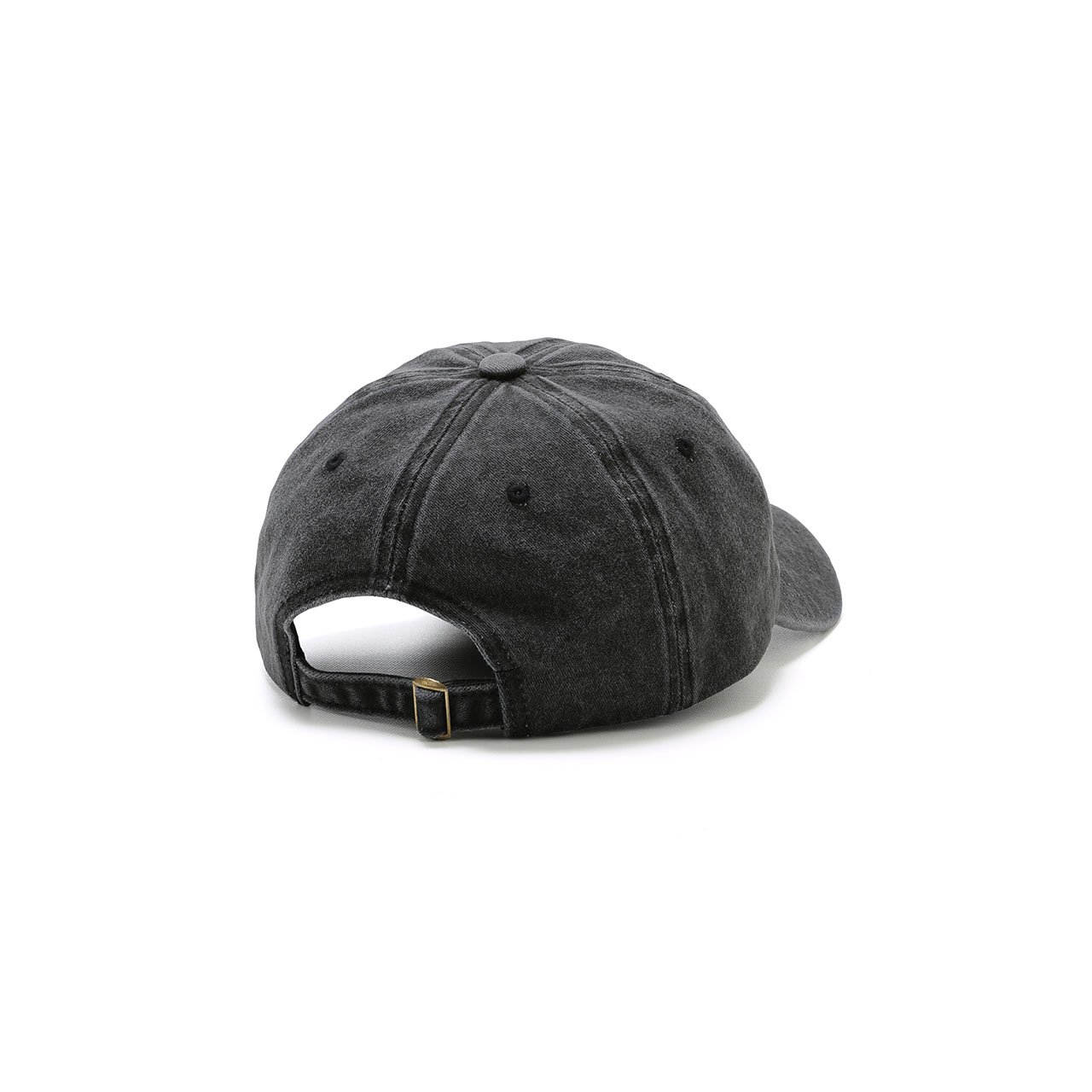 Black denim cap on a white background
