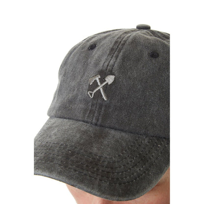Gray cap with a logo on a white background