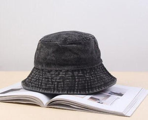 Unisex Denim Bucket Hat black