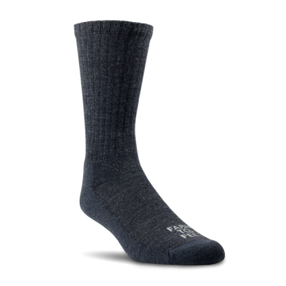 Dark gray sock on a white background