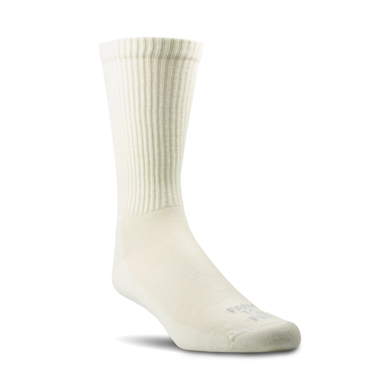 White sock on a white background