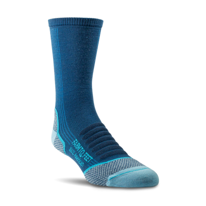 Blue sock with a white background