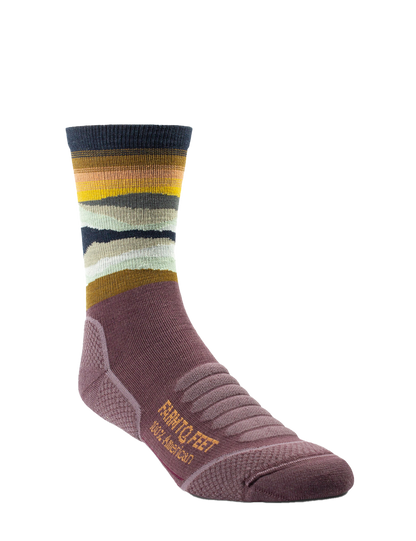 Multicolored sock with 'Barely There' branding on a white background