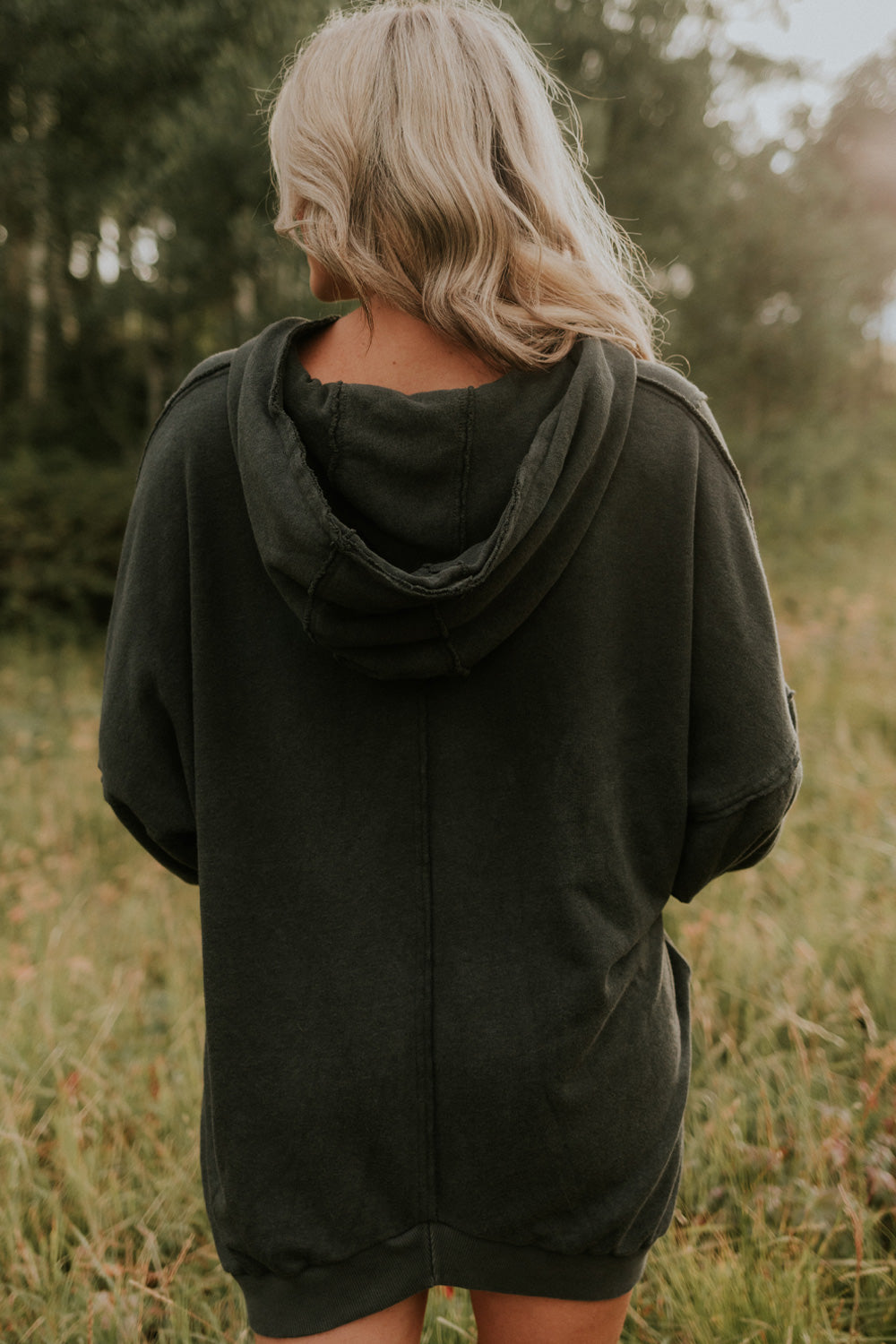 Women's Oversized Zip-Up Sweatshirt black