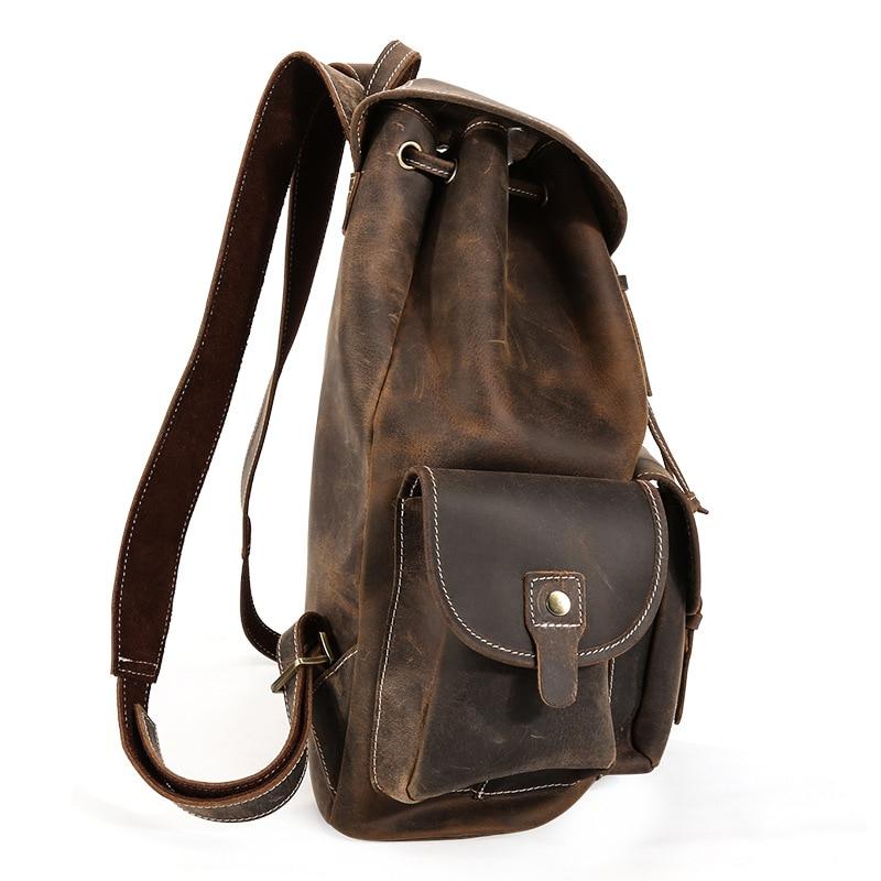 Carryon Genuine Leather Backpack side view