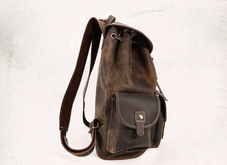 Carryon Genuine Leather Backpack side view