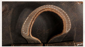 Carryon Genuine Leather Backpack handle hoops