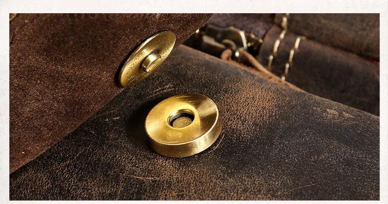 Carryon Genuine Leather Backpack buttons