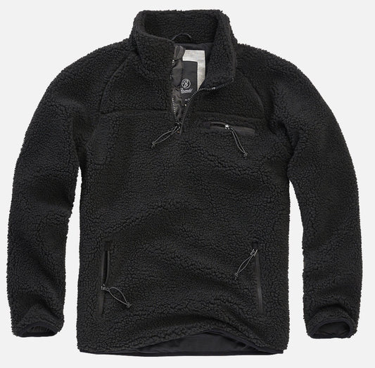 Brandit Hooded Fleece Quarter Zip Pullover