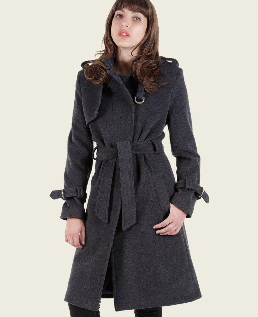 Women's Tailored Wool Trench Coat