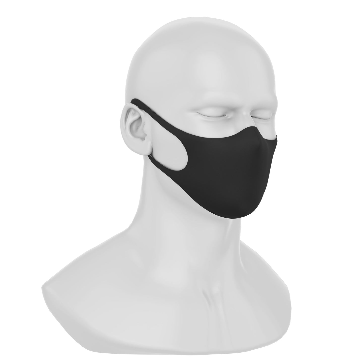 Picture of a Black Face Mask side view