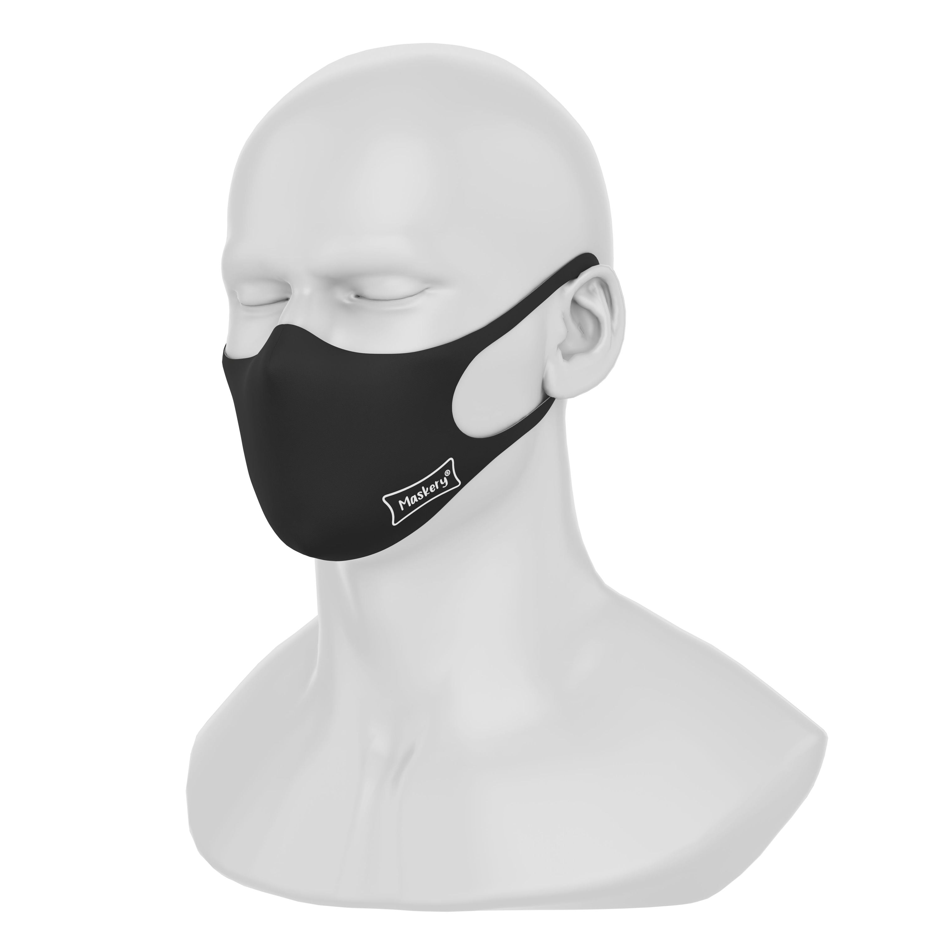 Picture of a Black Face Mask side view