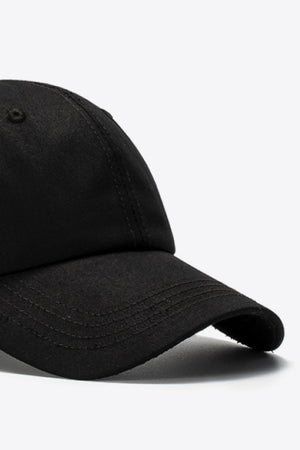 Cotton Baseball Hat black brim
