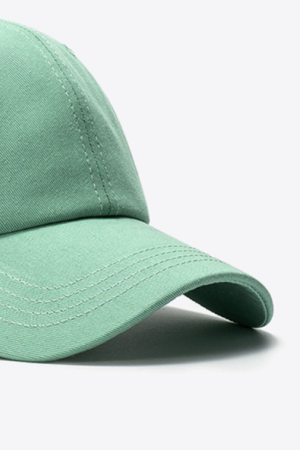 Cotton Baseball Hat green brim