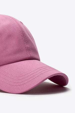 Cotton Baseball Hat pink brim