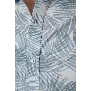 Picture of a Men's Light Blue Hawaiian Shirt buttons