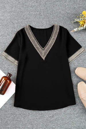 Lace V-Neck Women's Blouse product only