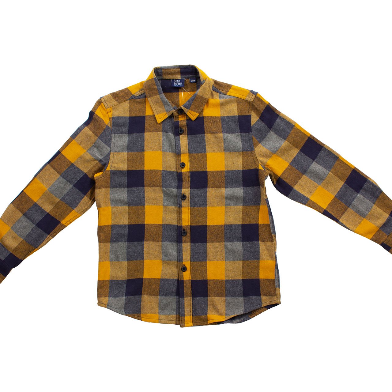 Picture of a Harvest Gold Flannel Button Up Shirt front