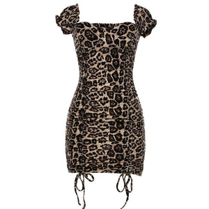 Picture of a Women's Leopard Print Dress with Open Back