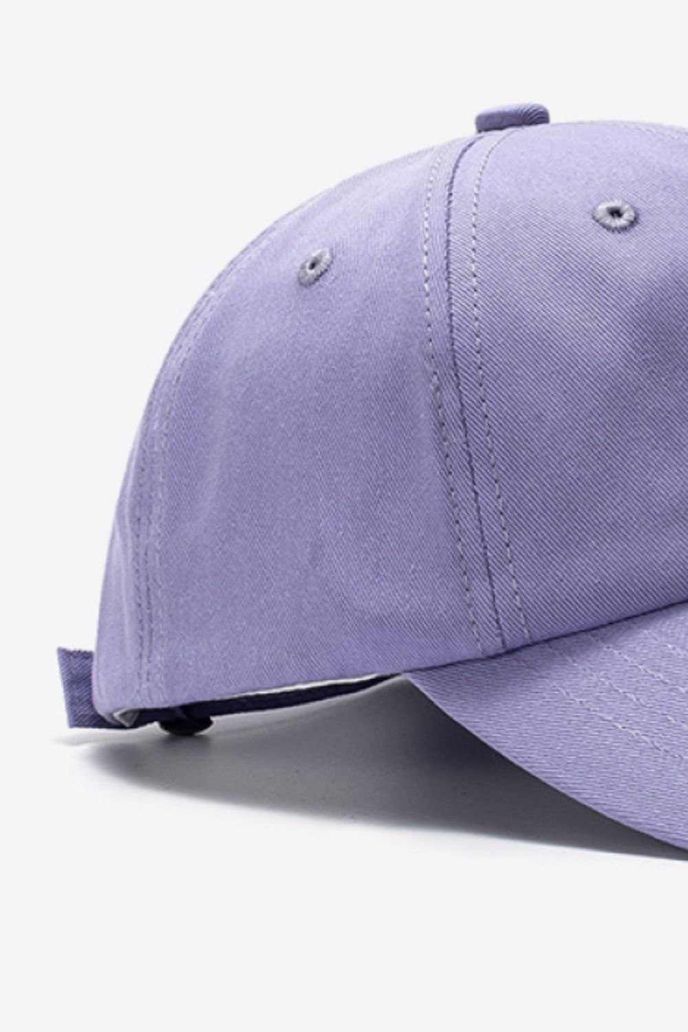 Cotton Baseball Hat purple side view