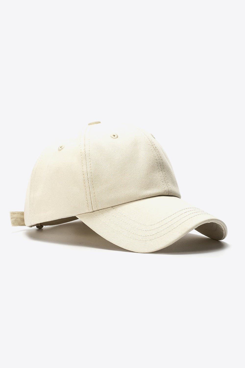 Cotton Baseball Hat white cream