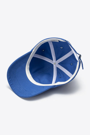 Cotton Baseball Hat blue inside