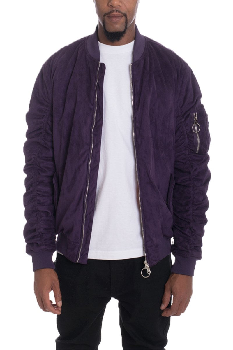 Colour-Block Logo Puffer Jacket Black Purple – Sixth June