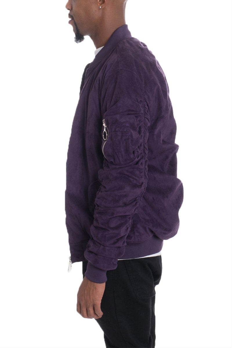 Men's Aspen Leather Bubble Bomber Jacket [Purple] – LeatherKloset
