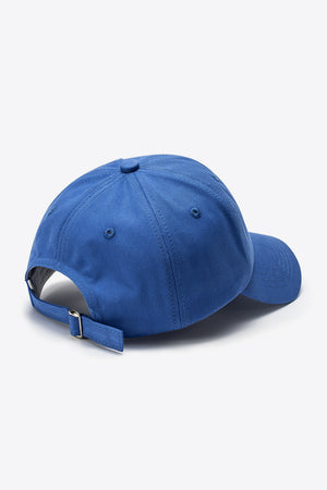 Cotton Baseball Hat blue back