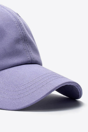 Cotton Baseball Hat purple brim