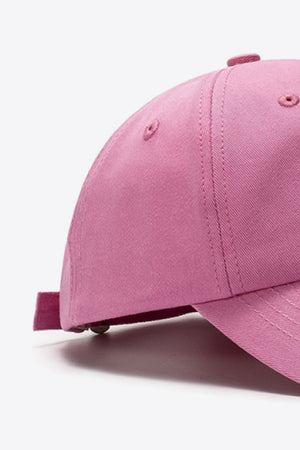 Cotton Baseball Hat pink back