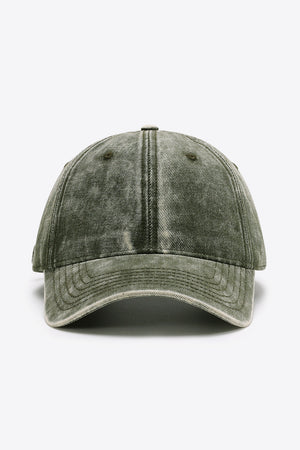 Denim Baseball Hat green front